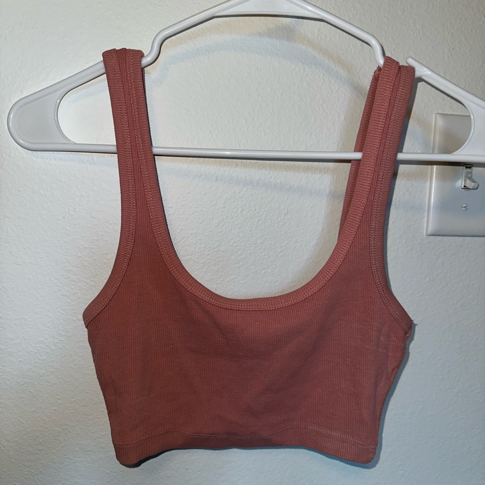 Zara pink cropped tank
